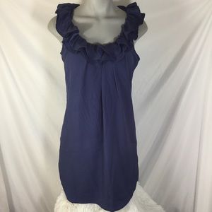 Pins & Needles Ruffled Navy Mini Dress